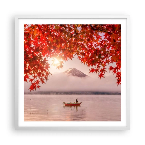 Póster en marco blanco - Estilo japonés - 60x60 cm
