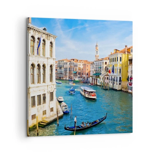 Cuadro sobre lienzo - Impresión de Imagen - Tráfico único en el mundo - 50x50 cm