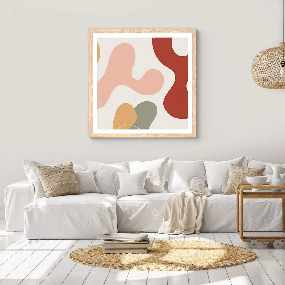 Póster en marco roble claro - La esencia de la pintura - 50x50 cm