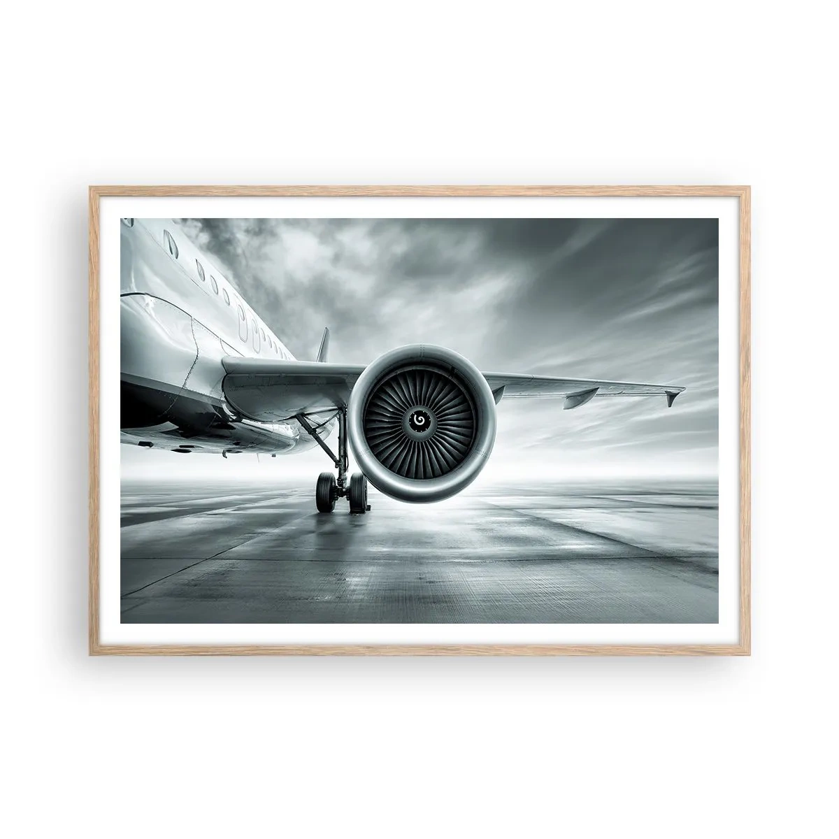 Póster en marco roble claro - Hay poder - 100x70 cm