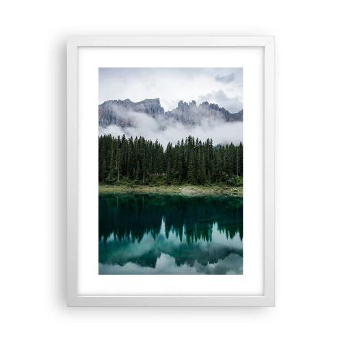 Póster en marco blanco - Calla, calla, no despertemos al agua dormida.... - 30x40 cm