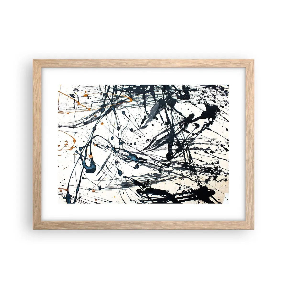 Póster en marco roble claro - ¿Con o sin sentido? - 40x30 cm