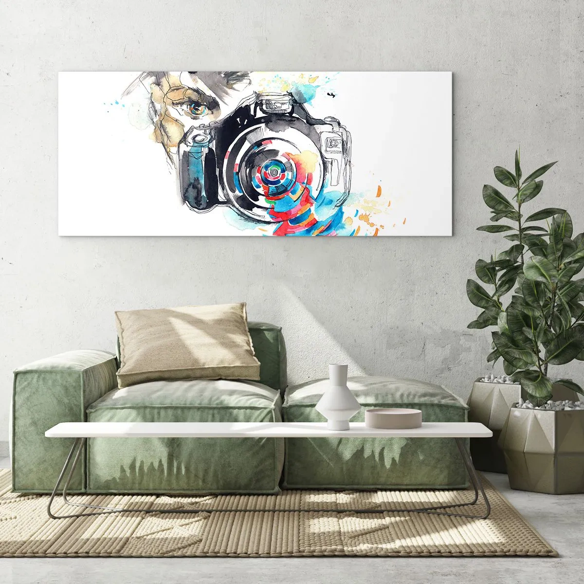Cuadro sobre vidrio - Impresiones sobre Vidrio - En el objetivo - 90x30 cm