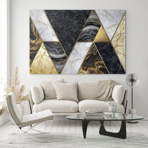 Cuadro sobre vidrio - Impresiones sobre Vidrio - Collage de piedras - 70x50 cm