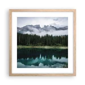 Póster en marco roble claro - Calla, calla, no despertemos al agua dormida.... - 40x40 cm