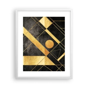 Póster en marco blanco - Sol del desierto - 40x50 cm