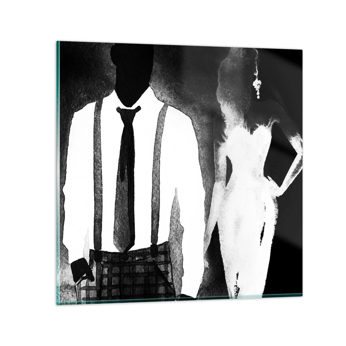 Cuadro sobre vidrio - Impresiones sobre Vidrio - En un ambiente noir - 70x70 cm