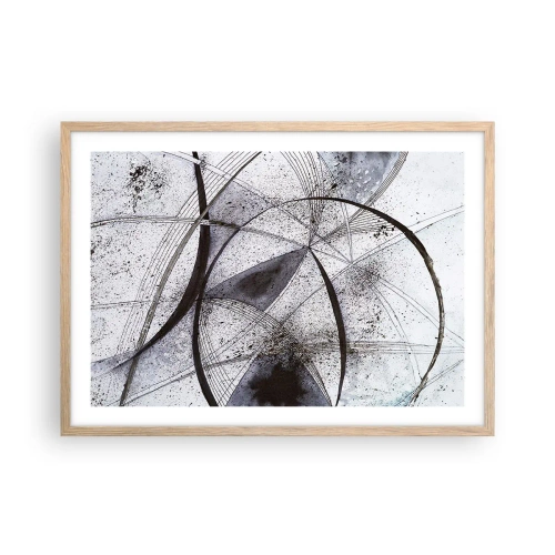 Póster en marco roble claro - Fantasía futurista - 70x50 cm