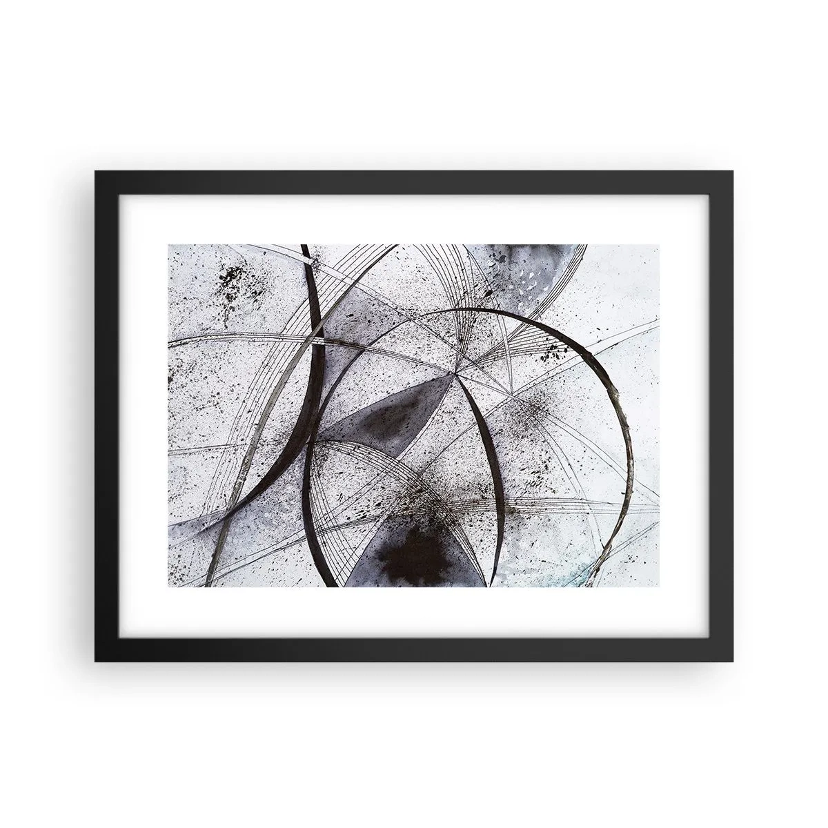 Póster en marco negro - Fantasía futurista - 40x30 cm