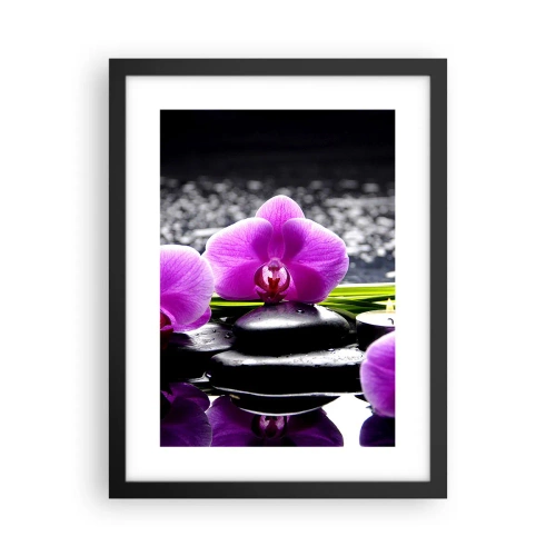 Póster en marco negro - Ahogarse en la paz y la tranquilidad - 30x40 cm