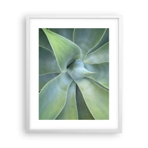 Póster en marco blanco - El nacimiento del verde - 40x50 cm