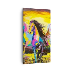 Cuadro sobre lienzo - Impresión de Imagen - Sumergido en un arco iris - 55x100 cm