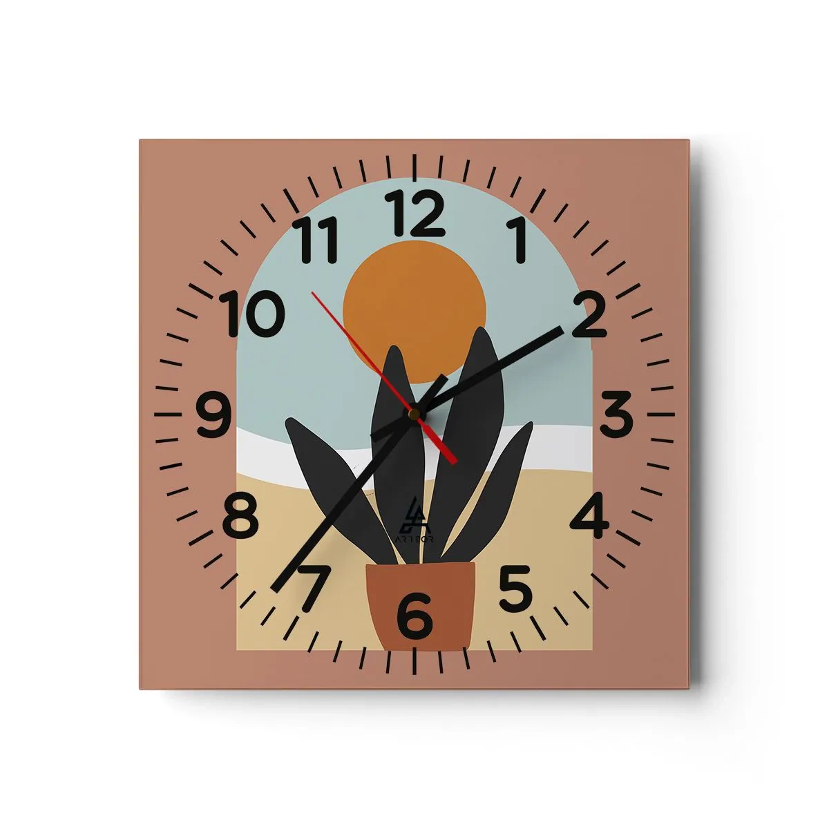 Reloj de pared - Reloj de vidrio - Pequeñas alegrías - 40x40 cm