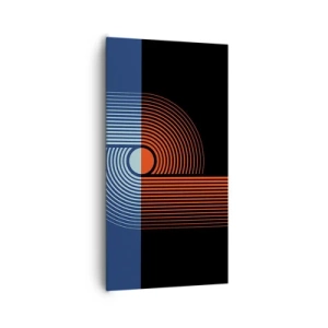 Cuadro sobre lienzo - Impresión de Imagen - En un abrazo geométrico - 65x120 cm