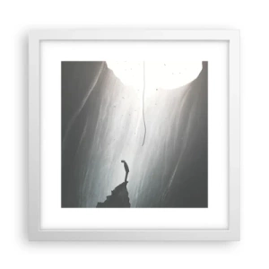 Póster en marco blanco - Siempre hay una salida - 30x30 cm