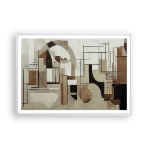 Póster en marco blanco - Paisaje urbano 2.0 - 100x70 cm