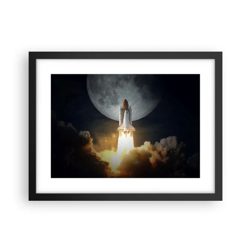 Póster en marco negro - El comienzo de una aventura sobrenatural - 40x30 cm