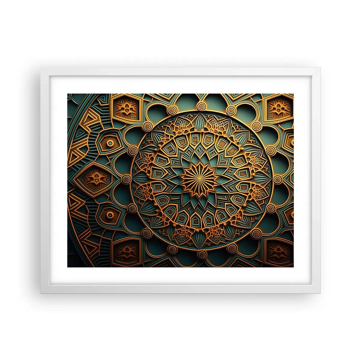 Póster en marco blanco - En un clima árabe - 50x40 cm