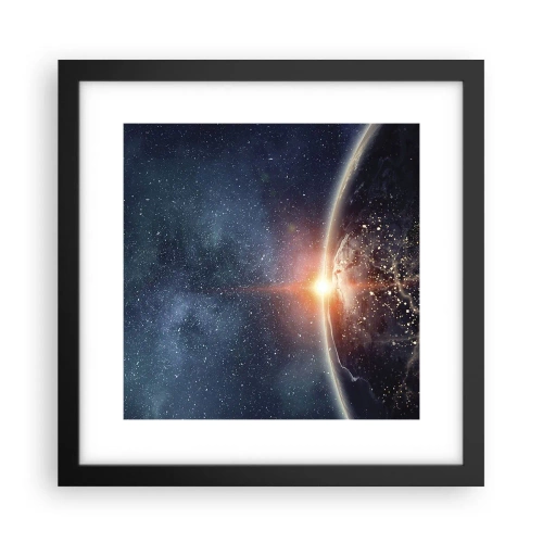 Póster en marco negro - En una nueva perspectiva - 30x30 cm