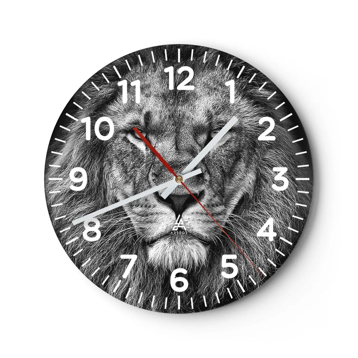 Reloj de pared - Reloj de vidrio - Con el atuendo de la coronación - 40x40 cm