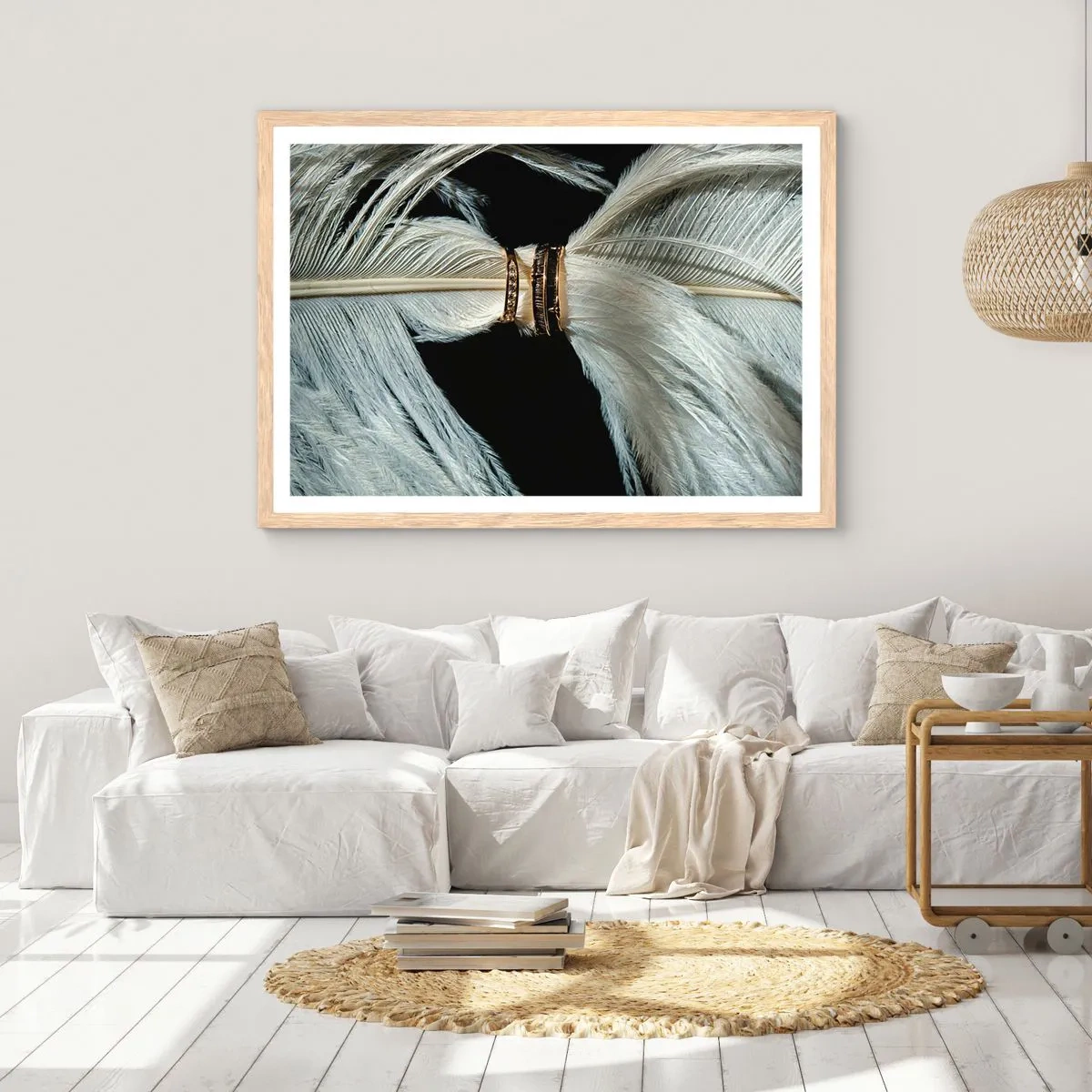 Póster en marco roble claro - ...y no te dejaré.... - 100x70 cm