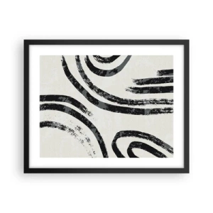 Póster en marco negro - A medias - 50x40 cm