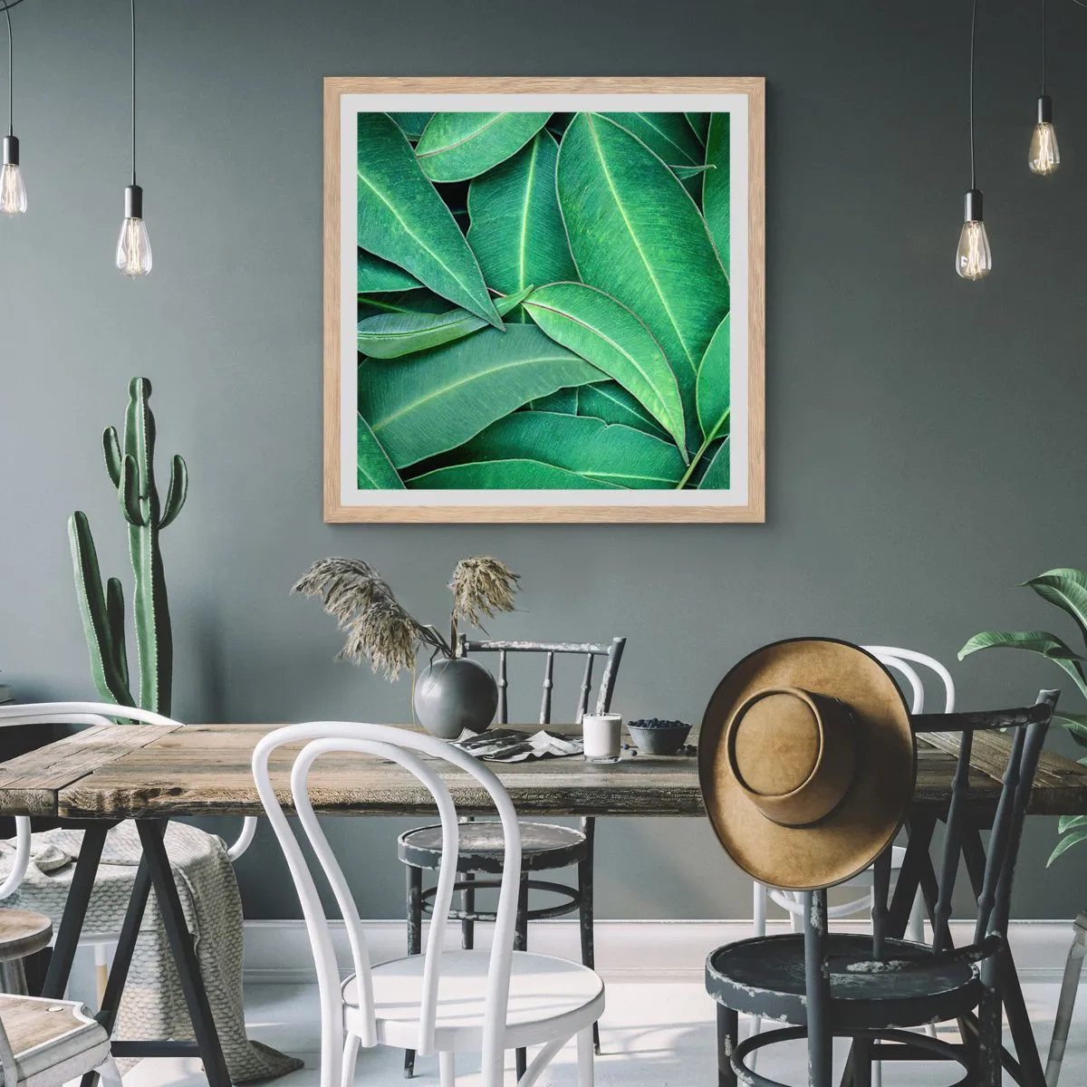 Póster en marco roble claro - Jugosidad y frescura - 60x60 cm