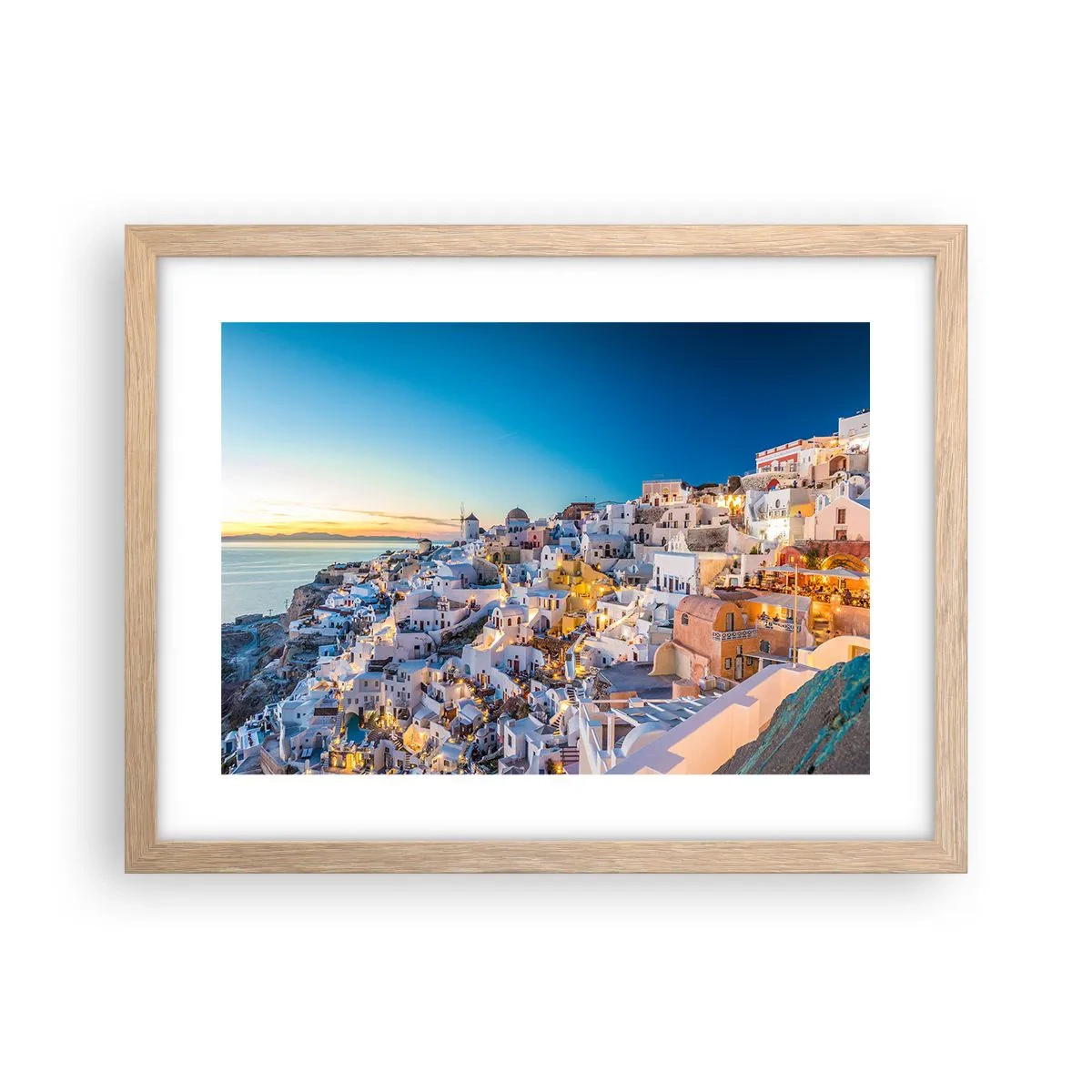 Póster en marco roble claro - La esencia de lo griego - 40x30 cm