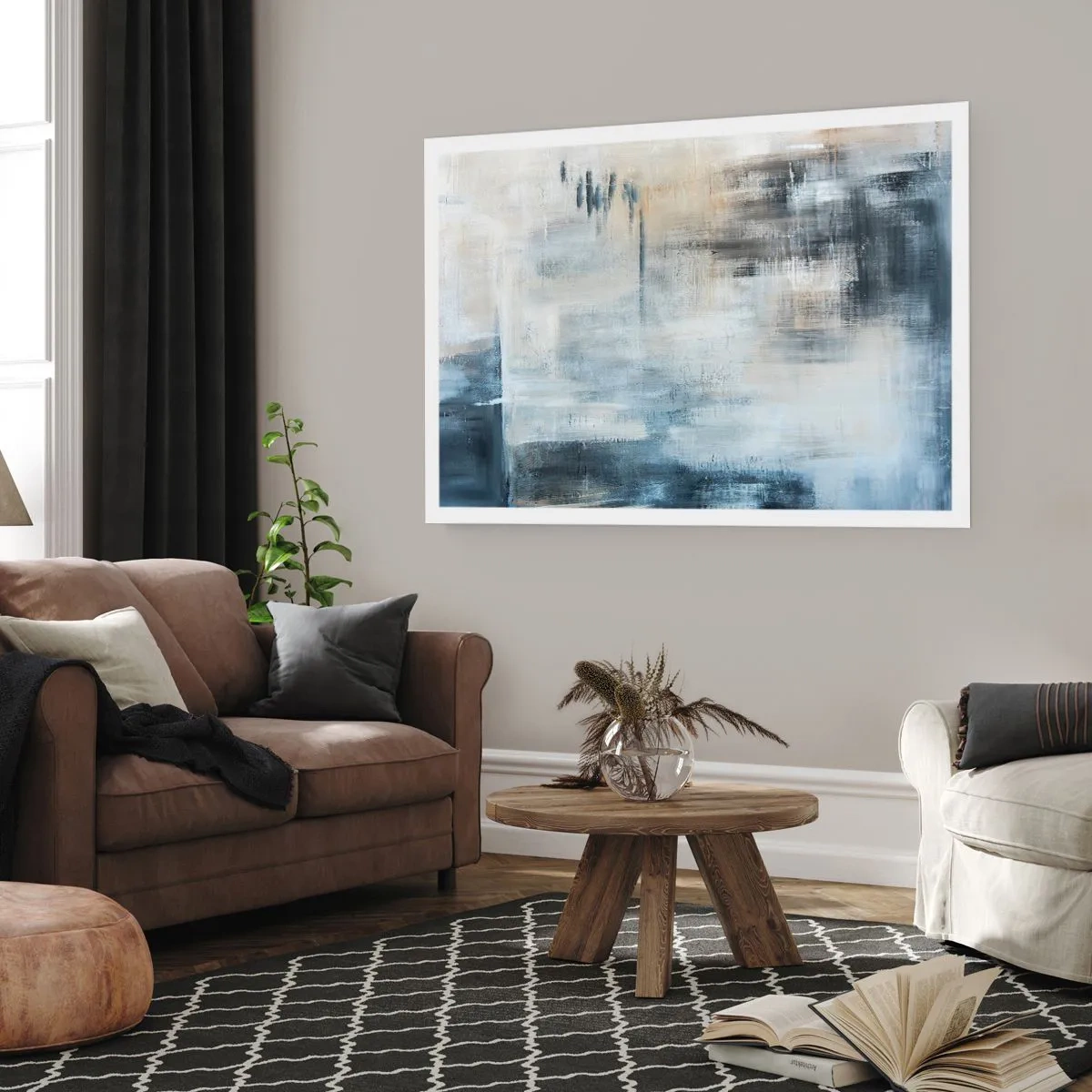 Póster - Detrás de un velo azul - 91x61 cm