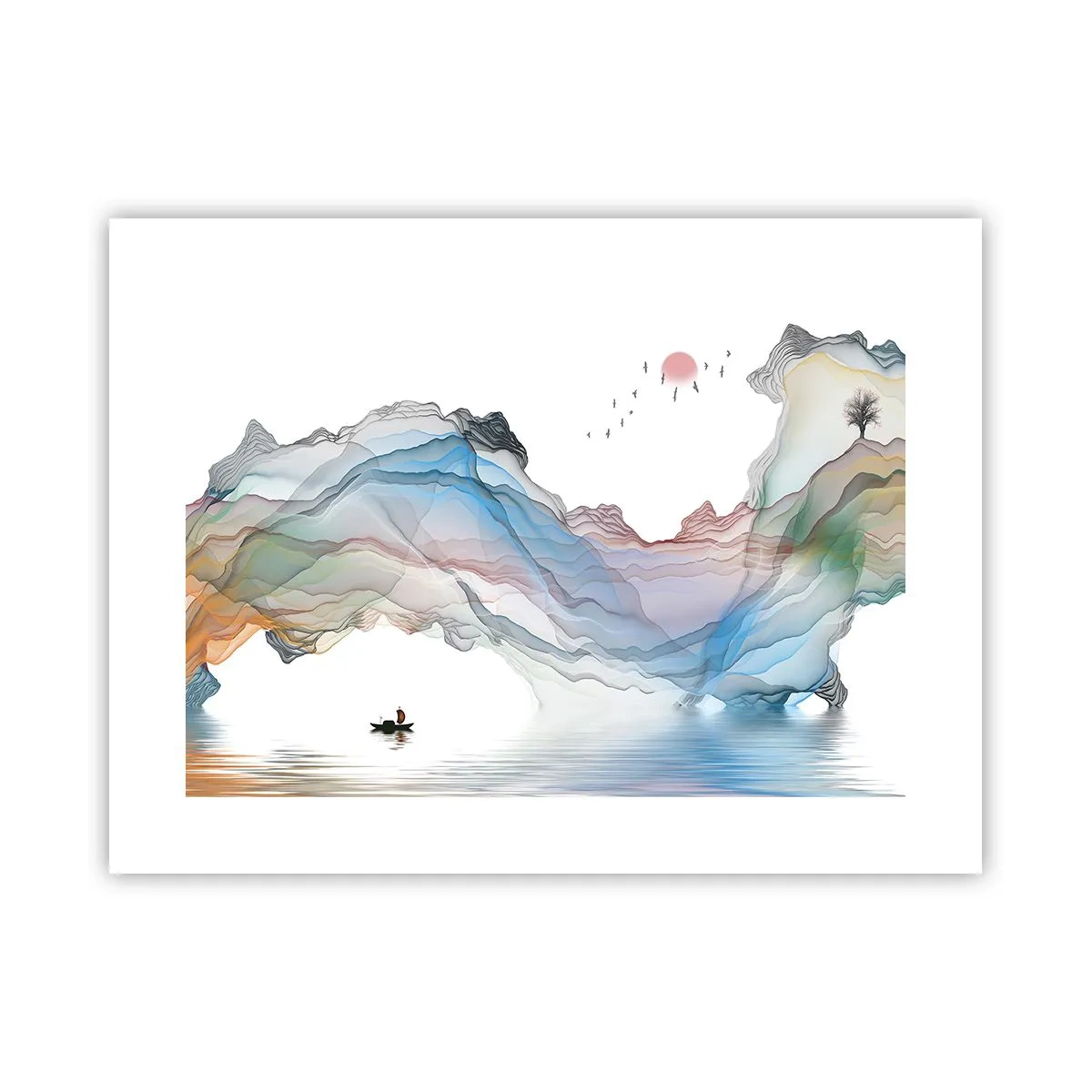 Póster - Hacia las montañas de cristal - 40x30 cm