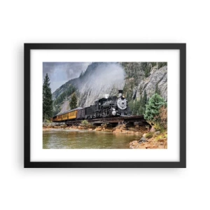 Póster en marco negro - ¿Adónde me llevas? - 40x30 cm