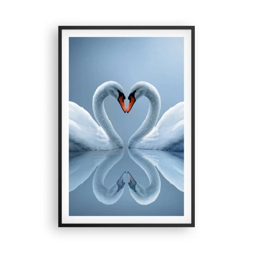 Póster en marco negro - Tiempo de amor - 61x91 cm