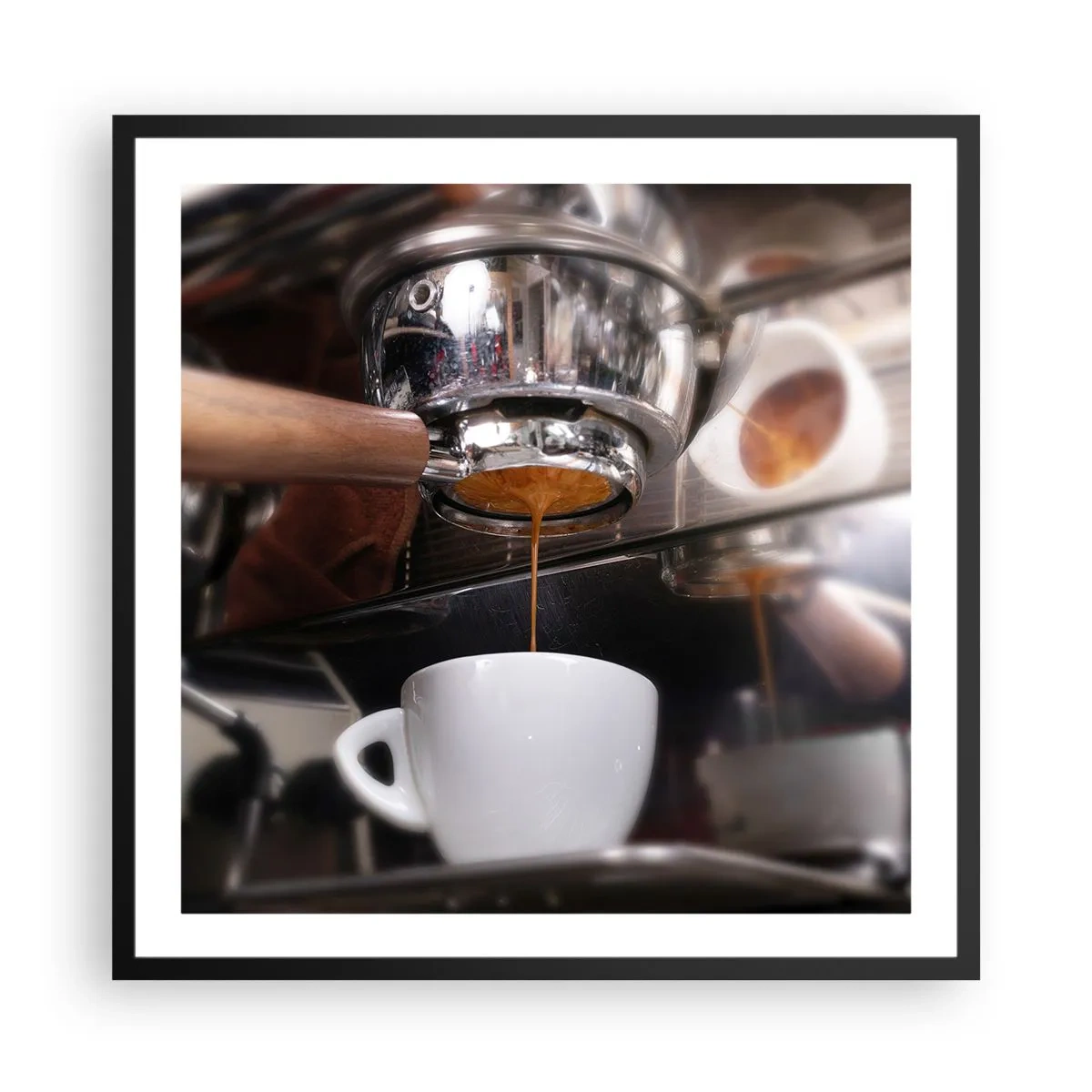 Póster en marco negro - El mejor momento del día - 60x60 cm