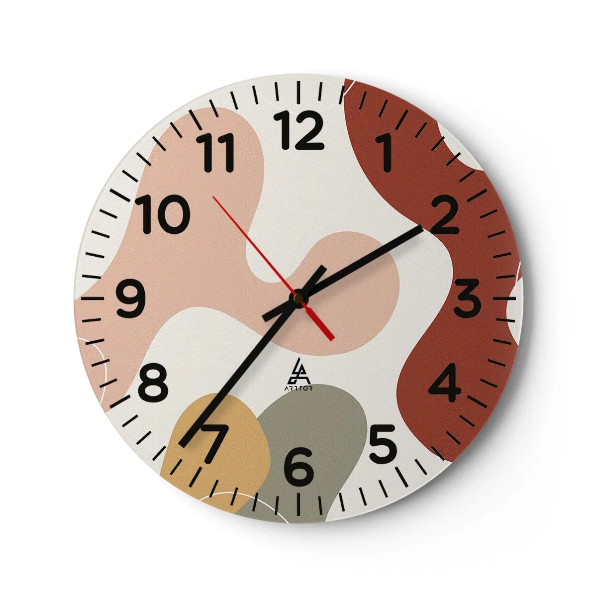 Reloj de pared - Reloj de vidrio - La esencia de la pintura - 30x30 cm