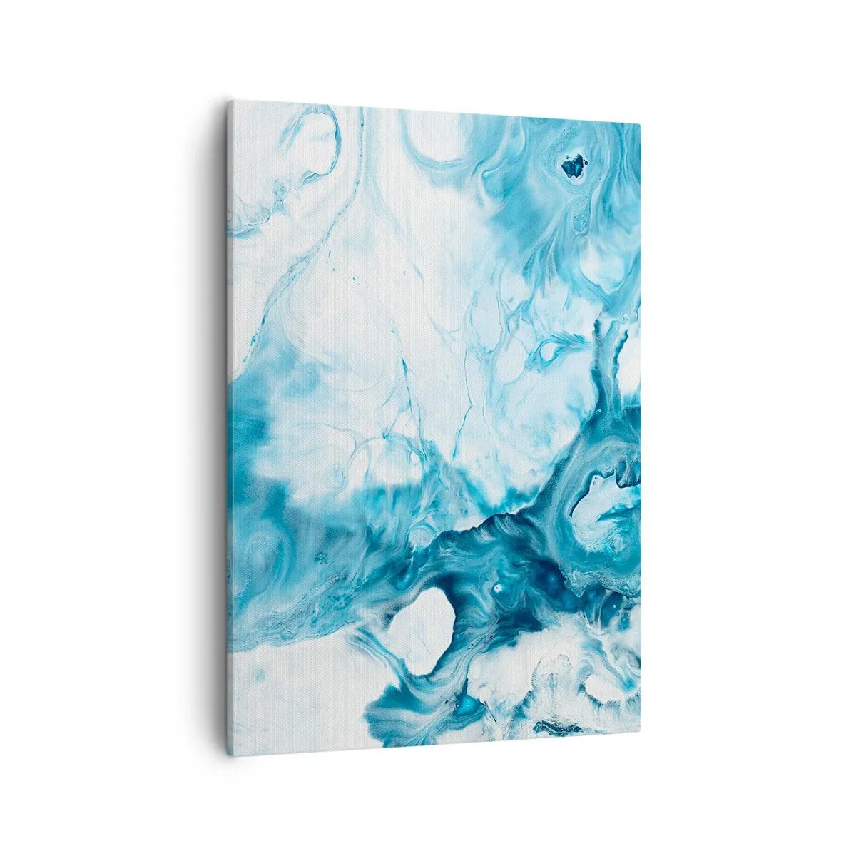 Cuadro sobre lienzo - Impresión de Imagen - Patrón abstracto en tonos azules - 50x70cm - Un concierto azul - Decoración de pared moderna para salón y dormitorio ARTTOR