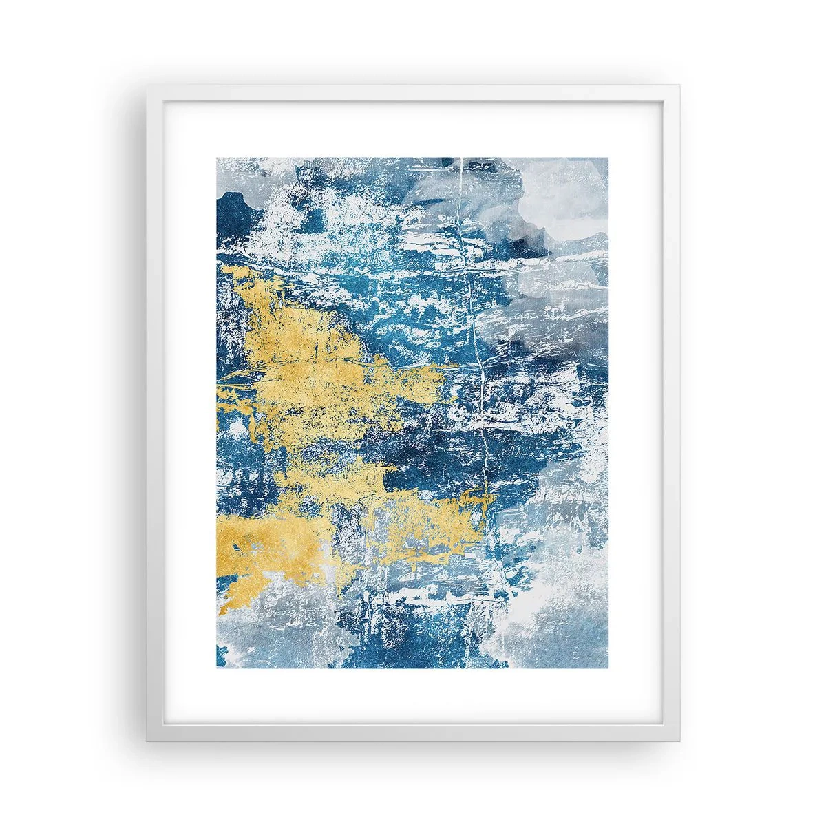 Póster en marco blanco - Una abstracción serena - 40x50 cm