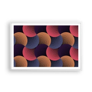 Póster en marco blanco - En un ritmo circular - 91x61 cm