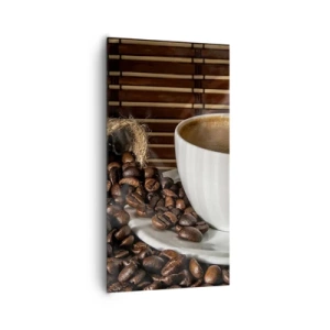 Cuadro sobre lienzo - Impresión de Imagen - La negrura del carbón, la transparencia del ámbar - 65x120 cm