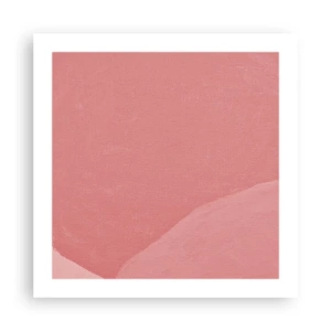Póster - Composición orgánica en rosa - 50x50 cm