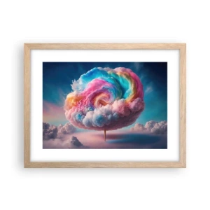 Póster en marco roble claro - El sueño de un parque de atracciones - 40x30 cm