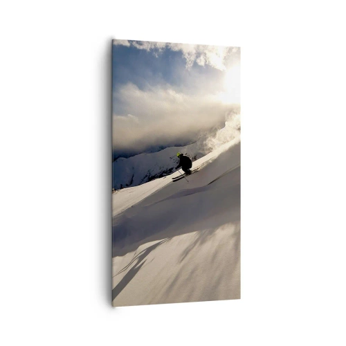 Cuadro sobre lienzo - Impresión de Imagen - Reto de montaña asumido - 65x120 cm