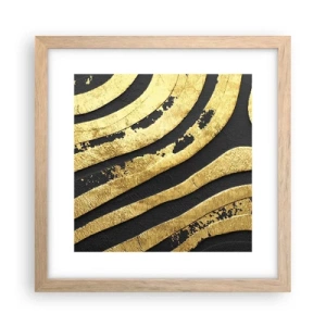 Póster en marco roble claro - Todo fluye - 30x30 cm