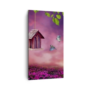 Cuadro sobre lienzo - Impresión de Imagen - Invitación a una cena - 45x80 cm