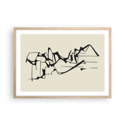 Póster en marco roble claro - Tal vez sea un paisaje - 70x50 cm