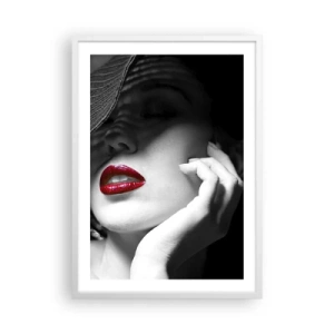 Póster en marco blanco - Estudio en escarlata - 50x70 cm