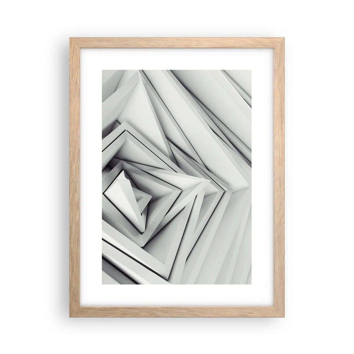 Póster en marco roble claro - Ángulos afilados - 30x40 cm
