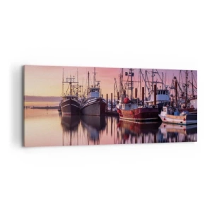 Cuadro sobre lienzo - Impresión de Imagen - Descanso antes de partir - 100x40 cm