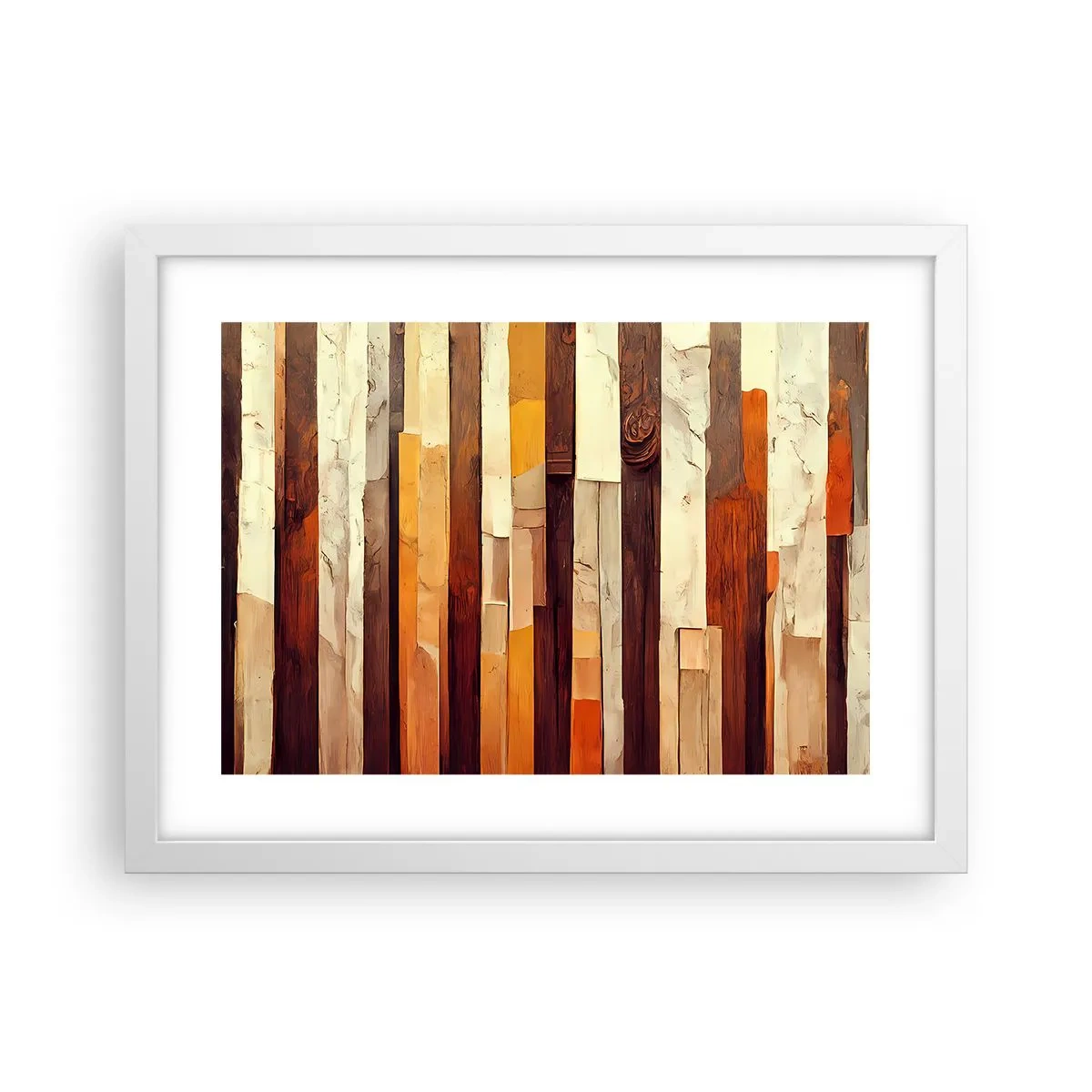 Póster en marco blanco - Himno de los árboles del bosque - 40x30 cm