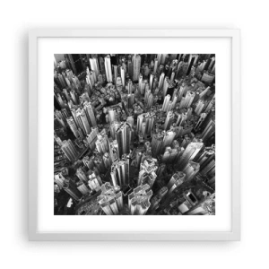 Póster en marco blanco - Cada vez más alto - 40x40 cm