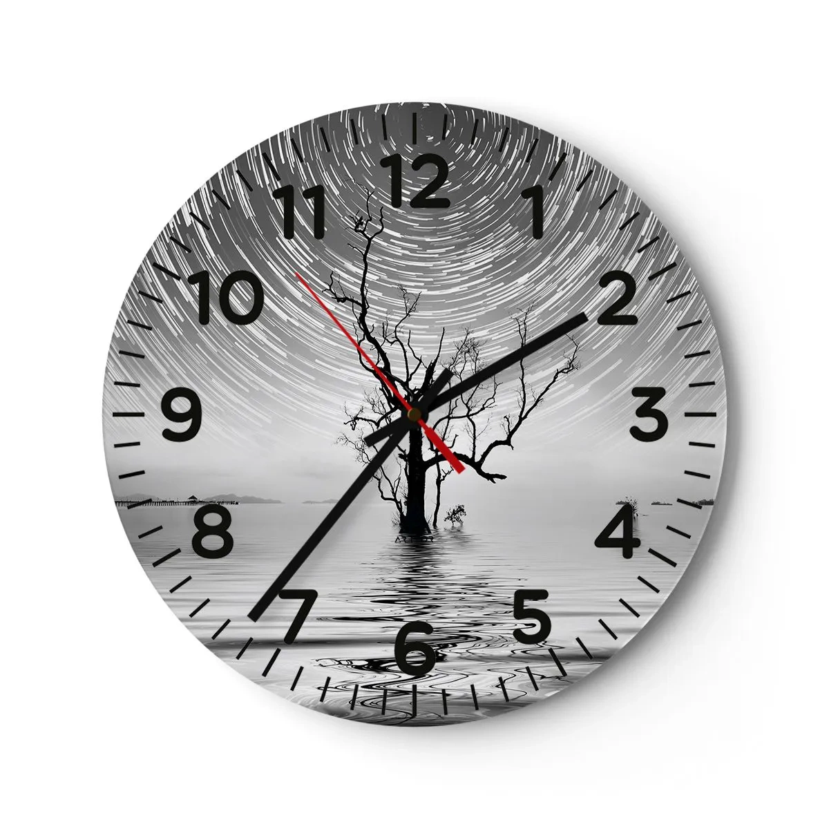 Reloj de pared - Reloj de vidrio - Una sinfonía de la naturaleza - 30x30 cm